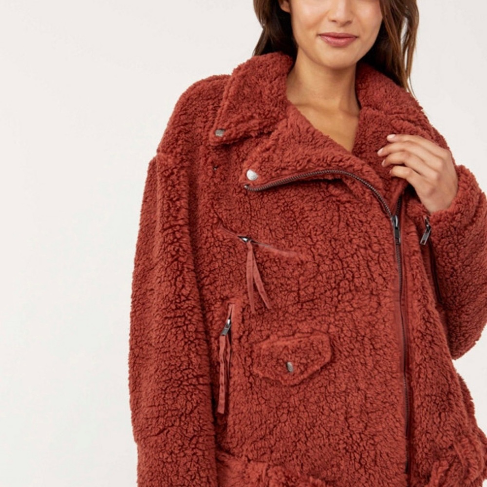 Free People So Cozy Slouchy Moto Jacket XS NWT